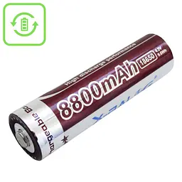 Літієвий акумулятор акумуляторна батарейка 18650 1 шт X-Balog 8800mAh 4.2V Li-ion - мініатюра 2