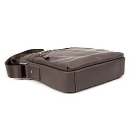 Месенджер класичний в гладкій шкірі коричневий Tiding Bag 8717C коричневий - мініатюра 5