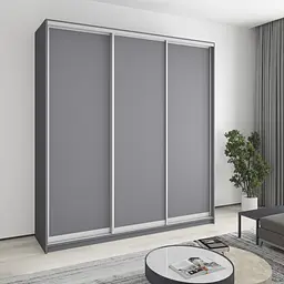Шафа-купе тридверна MebelStar Стандарт AL 3ДСП 220x60x240 см Антрацит (MBS-1816)