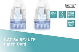 Патч-корд Assmann CAT 5e SF-UTP, Cu, PVC AWG 26/7, довжина 3 м DK-1531-030 Gray - мініатюра 4