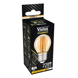 Лампа LED FILAMENT G45 2W E27 2200K VIOLUX ( 832082 ) - мініатюра 2