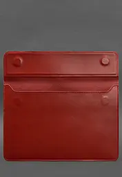 Шкіряний чохол-конверт BlankNote на магнітах для MacBook Pro 16" Червоний - мініатюра 3