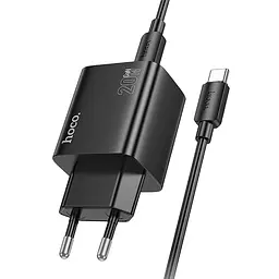 МЗП Hoco N55 Fundador PD20W four-port (2USB-A/2C) + кабель Type-C to Type-C Black - мініатюра 3