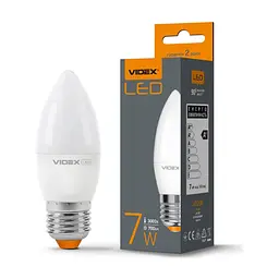 Лампочка Videx LED C37e 7W E27 3000K 220V (VL-C37e-07273) - мініатюра 2