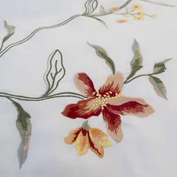 Постільна білизна Dantela Vita сатин з вишивкою - Felicita beyaz білий євро - мініатюра 5