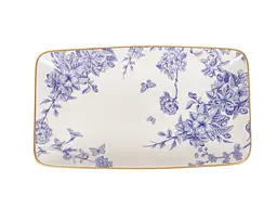 Набір блюд Alba ceramics Butterfly 3 шт. білий з синім (769-004) - мініатюра 2