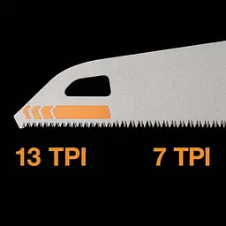 Ручна пилка Fiskars PowerTooth 550 мм, 7 TPI 1062916 - мініатюра 4