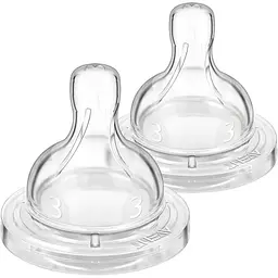 Соска силиконовая Philips AVENT Анти-Колик, средний поток, от 3 мес., 2 шт. (SCY763/02)