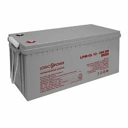 Гелевий акумулятор LogicPower LPM-GL 12V - 200 ампер-годин - мініатюра 2