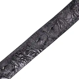 Ремінь чоловічий з натуральної шкіри крокодила чорний CROCODILE LEATHER 18008 120 см - мініатюра 8