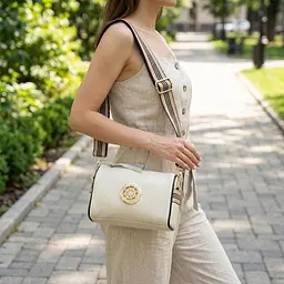 Дивовижна сумка для стильних жінок із натуральної шкіри Vintage 22264 білий - мініатюра 2