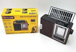 Акумуляторний радіоприймач із сонячною панеллю Bluetooth портативна колонка MP3 USB радіо Golon RX-252S - мініатюра 2