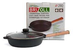 Сковорода чавунна Brizoll Optima Lids O2860P-C 28 см - мініатюра 4