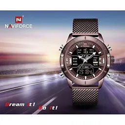 Чоловічий наручний годинник Naviforce Tesla Brown NF9153 - мініатюра 8