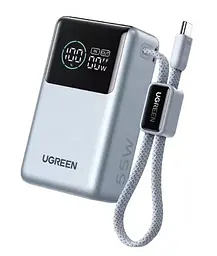 Павербанк з вбудованим кабелем Ugreen PB834 10000 мАг 55W з шкидкою зарядкою та цифровим LED дисплеєм - мініатюра 2