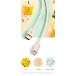 Кабель Baseus Habitat Series Fast Charging Cable USB to Type-C 100W 2m P10360203421-01 Pink - мініатюра 7