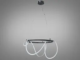 Стельова люстра LED Diasha 9752-D600BHR 4100K Ropelight, 32W, чорний хром, сучасний дизайн для коридору, вітальні, спальні, кухні