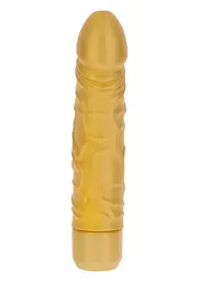 Вібратор ToyJoy Gold Dicker, 20 см (золотий) - мініатюра 4