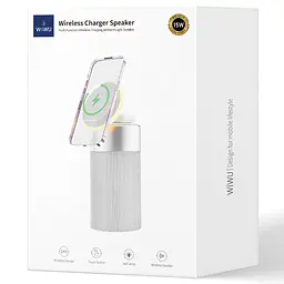 БЗП Wi-W022 3 in 1 Wireless Charger+Bluetooth Speaker White Wiwu teh0029892 - мініатюра 5