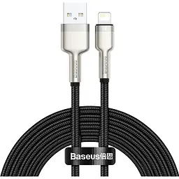 Кабель Baseus Cafule Metal Lightning 2.4A (2m) black (CALJK-B01)