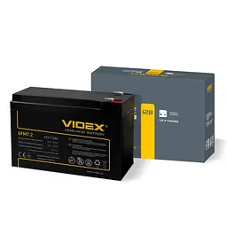 Акумулятор свинцево-кислотний Videx 6FM7.2 12V/7.2Ah color box 1 VIDEX (25079-000)