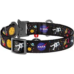 Нашийник для тварин WAUDOG Nylon з QR паспортом NASA металічна пряжка-фастекс S (5119) - мініатюра 2