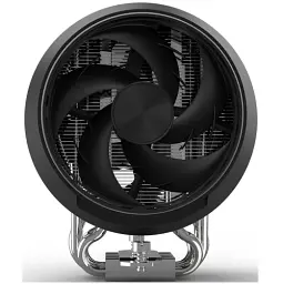 Кулер для процесора Zalman ZET 5, Black, алюміній и 5 мідних теплових трубок, 2x130 мм 600~2000RPM±10%, для Intel 115x/1200/1700/1851, AMD AM4/AM5, до 220 Вт, висота 158 мм (ZET5BLACK) - мініатюра 2