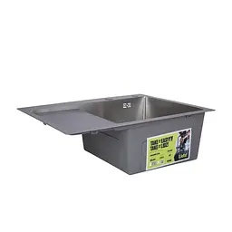 Кухонна мийка інтегрована Lidz Handmade H6350L крило ліворуч (LDH6350BRUL45588) Brushed Steel 3,0/1,0 мм, Нержавіюча сталь - мініатюра 3
