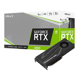 Відеокарта GeForce RTX 2060 6GB PNY Blower Turing (GMR2061N3J6ET1KTM8ACA) Б/В