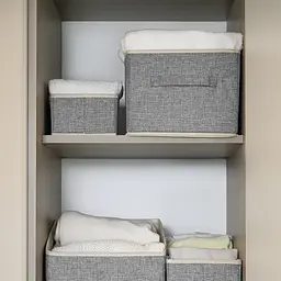 Ящик для зберігання МВМ My Home (MVM) 36x25x20 мм світло-сірий (TH-30 LIGHT GRAY) - мініатюра 3