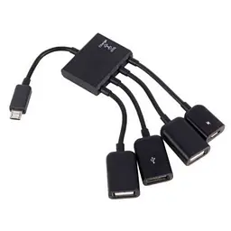 Концентратор Lapara (LA-MicroUSB-OTG-HUB black) - мініатюра 2