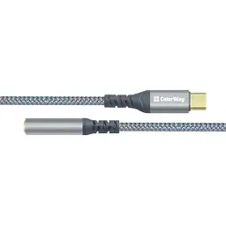 Перехідник USB-C to 3.5mm F 0.14m gray ColorWay (CW-AD-CJ) - мініатюра 3