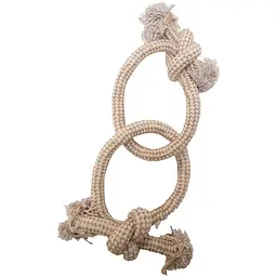 Іграшка для собак Croci Eco канат-грейфер кільця котон + сизаль 16×32 см
