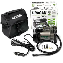 Автомобільний компресор URAGAN 12v 14А 37л/хв 170Вт 1 м шланг (90130)