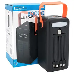 Повербанк Powerbank ACL PW53 Solar 80000mAh Type-C/Lighting/Micro-USB Black - мініатюра 3