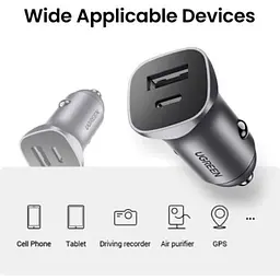 Автомобільний зарядний пристрій Ugreen CD130 20W USB Type-C PD Car Charger - мініатюра 2