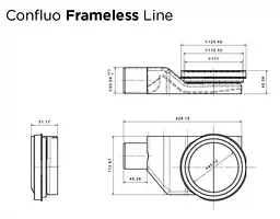 Душовий піддон Confluo Board UNI 900 з вбудованим лотком Frameless Line 550 30412 - мініатюра 8