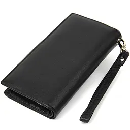 Практичний шкіряний гаманець-клатч ST Leather 19371 чорний - мініатюра 6