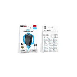 Зарядний пристрій BOROFONE BAS71A USB + кабель USB-A — Micro-USB 5P 2.1 А чорний (6941991122590) - мініатюра 3