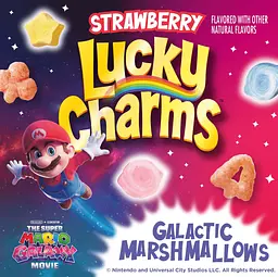 Сухий сніданок Lucky Charms The Super Mario Strawberry 527г - мініатюра 2