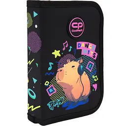 Пенал на блискавці пустий CoolPack Capybara Music з органайзером для ручок 20x14x3 см (F076961)