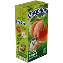 Сік Садочок Персик-яблуко з м'якоттю 500 мл (932338) - мініатюра 5