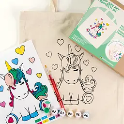Екосумка-розмальовка, Юнікорн , бавовна 220 г/м2, 38х42см, ROSA Talent - мініатюра 4