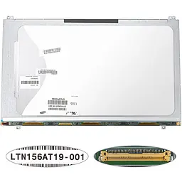Матриця 15.6 LTN156AT19 1366х768, 40pin, LED, SLIM без дод. панелі , матова, роз'єм ліворуч знизу для ноутбука