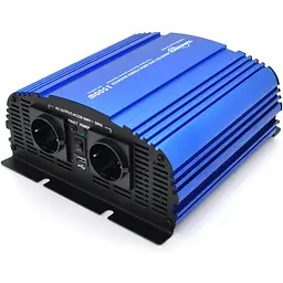 Інвертор напруги Tommatech MS-1500, 12V/220V, 1500W з апроксимованою синусоїдою, 2Shuko, USB, клемні дроти, 6 запобіжників, Q4