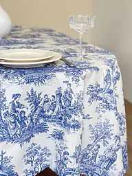 Скатертина столова Ecotton DUCK 150х170 см водовідштовхувальна Italiano Blue синього кольору (25365) - мініатюра 3