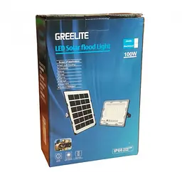 Ліхтар вуличний настінний із сонячною панеллю та пультом Greelite JX 007 100W Solar Flood Led - мініатюра 6