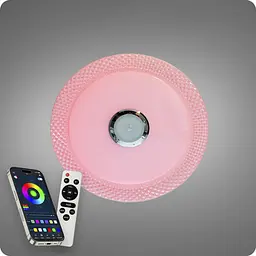 Люстра світлодіодна 517 Dlight RGB з пультом і колонкою 80Вт Білий (02158) - мініатюра 7