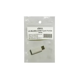 Перехідник Lapara Micro USB Male to USB 3.1 Type-C Female white (LA-MaleMicroUSB-TypeC-Female white) - мініатюра 5