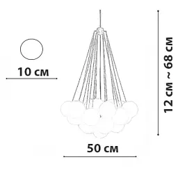 Підвісна люстра Friendlylight Bulb Black FL5131 - мініатюра 3